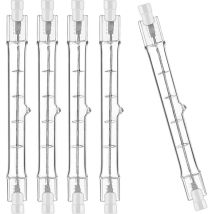 Confezione Da 5 Lampadine Alogene R7s 118 Mm 200 W 230 V, Alogena A Barra R7s 118 Mm, Lampadina Alogena R7s Lampada Alogena Dimmerabile Per Faretti Da