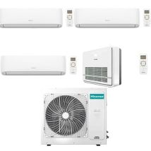 Hisense Split + Console Series Turbo R32 Quadri Split Inverter Klimaanlage 9000 + 9000 + 9000 + 12000 Btu Mit E.u. 4amw81u4rjc Neu Klasse A++/a+