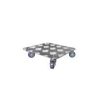 Soporte para macetas de aluminio con ruedas – Superficie antideslizante – Carga máxima 100 kg – 30x30 cm