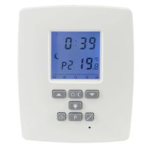 Termostato electrónico programable inalámbrico – 3 niveles de temperatura – Pantalla retroiluminada – 6 programas pregrabados