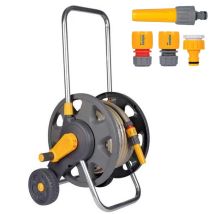 Hozelock Tricoflex - Hozelock 45m Free Standing Garden Hose Cart 20m Hose Pipe Connectors 2489
