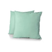 Funda De Almohada Cuadrada Home Linge Passion Lote De 2 Microfibra 82 G Verde Agua 63 X 63 Cm