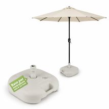 Base Per Ombrellone Da Giardino 20l In Pp – Supporto Riempibile Con Acqua O Sabbia – Per Pali Ø22-32mm E Ombrelloni Fino A 2,2m – Dimensioni 