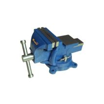 Etau d'établi – Acier moulé – Base pivotante 360° – Largeur des mors, Capacité de serrage, Matières