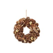 Festive - Gold Balls & Berries Wreath - 30cm (12) Diameter (p027743) - Gold