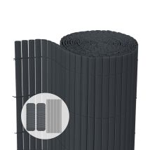 Vounot Pvc Sichtschutzmatte 100x500 Cm, Sichtschutz Für Balkon Terrasse, Grau