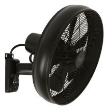 Lucci Air Bk Wandventilator 41 Cm Schwarz 50 W Fernbedienung 3 Geschwindigkeitsstufen Schwenkbar Timer Metallgehäuse