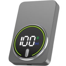Powerbank 10000mah Leotec Lepoww20w10g/ 20w/ Wireless/ Gris/ Incluye Cable Usb Tipo-c