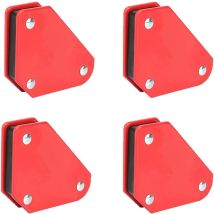 Longziming - Pack Of 4 Angle Magnetic Welding Holders, Magnetic Welding Angles, Magnetic Welding Holders, For Firm Welding (red)