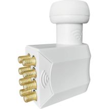 Octo LNB HD Profi – Universal LNB für 8 Receiver – 134x60x110 mm – 0,1 dB Rauschmaß – Vergoldete F-Anschlüsse – MEGASAT