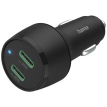 Hama - Car Charger 45w Usb Ladegerät 45 W 2x Usb-c Usb Pd Schwarz Kfz, Lkw