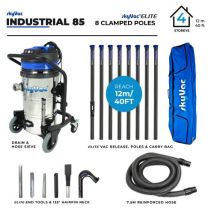 Skyvac – 85 Industrial Vacuum Cleaner – 110V – 150 inches Suction Power – 7.5m Hose – Elite Poles – Professional Use