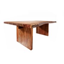 Massivmoebel24 - Freeform 105 Tavolo Da Pranzo In Legno Di Acacia - Laccato / Noce 250x110x78