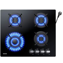 Wehimo - Placa De Gas De 4 Quemadores 60cm–gas Natural/propano-4 Fuegos
