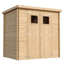 Wooden Garden Shed- H200 X 142 X 204cm/2.22 M2 -with Impregnated Floor - Wooden Garden Storage Shed, 19 Mm Planks Timbela M311+m311g