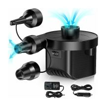 Ontway - Elektrischer Inflator, Inflatorpumpe Deflator Mit 3 Düsen Für Matratzenaufblasgerät, Aufblasbarer Pool, Aufblasbares Kissen, Elektrische 
