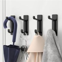 Ouylaf Wandhaken Für Das Badezimmer – Handtuch- & Kleiderhaken Aus Matt-schwarzem Edelstahl – 4er-set