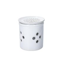 Kitchencraft Idilica Ajero De Gres Mit Deckel Reibe, Behälter De Keramik-knoblauchcreme Mit Löchern De Belüftung Und Unglasiertem Boden