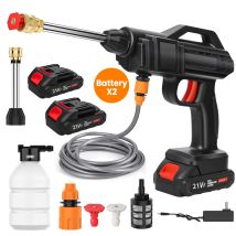 Limpiador De Alta Presión Inalámbrico, Pistola De Agua Pulverizada, Máquina De Limpieza De Coche, 50bar, Batería Makita De 21v, Con 2 Baterías