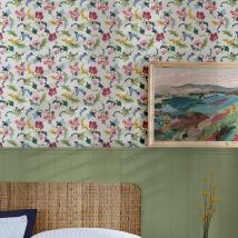 Joules - Cambridge Painted Floral Crème Vliestapete 10mx52cm