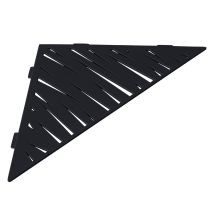 Duschablage Aus Edelstahl Schwarz 20,4 X 20,4 Cm X 2 Mm - Dreieckig Design Tiger - Befestigung Ohne Bohren