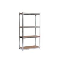 Garden Friend Regal 4 Böden Aus Metall Und Mdf H 160 B 120 T 40 Cm Belastbarkeit: 150 Kg Pro Boden, Einrastmontage