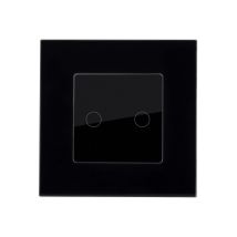 Doppel-kippschalter Mit Glasrahmen Modern Schwarz