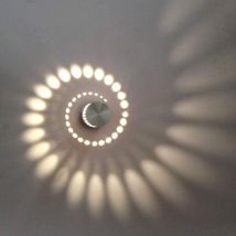 Led Wall Light Rgb 360 Degree Spiral Aluminum Ceiling Lamp Creative Wall Sconce (warm White, 3w)