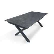 Dcb Garden - Floride - Aluminium-gartentisch Mit Keramikplatte Auf Glas