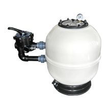 MIDA Carbon GFK Pool Filterbehälter – Ø 500 mm – UV-beständig – Klarsichtdeckel – 200 mm Revisionsöffnung – Edelstahl V2A Schrauben