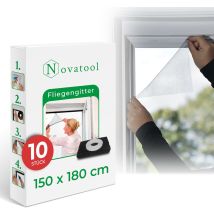 10 Moustiquaires Fenêtre 150x180 Anthracite Découpables