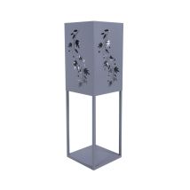 LED Solarleuchte Dekosäule ZAYN – Edelstahl grau – 25x LED warmweiß – 18x18x60 cm – Garten Terrasse Balkon