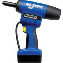 Remachadora Batería PowerBird Pro Gold – Ergonomía y Potente Motor – Capacidad de Remachado hasta 8 mm – Incluye 4 Boquillas