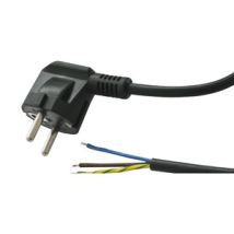 Cable Alimentacion Schuko Macho 3x1,5mm Negro 1,8metros