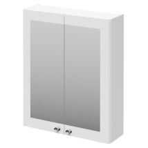 Wholesale Domestic - Danbury Satin White 600mm Wall Mounted Mirrored Cabinet