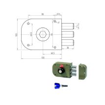 Cerradura Sic.Semplice Dx Bomba – 130 x 100 x 50 mm – Cilindro 50 mm – 3 llaves K55
