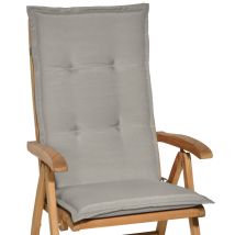 Cuscino Per Sedia A Sdraio Loft Hl Resistente E Comodo Anche Per Sedie Reclinabili, Spiaggine E Poltrone Grigio Chiaro - Beautissu