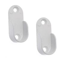 Support D'Extrémité Pour Tube Ovale De Penderie, 30x15 Mm, Blanc, 2 Pièces