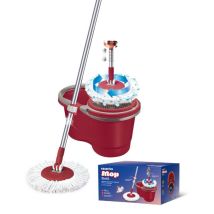 Secchio Strizzatore Roll Con Mop Ad Asta Rotante + 2 Ricambi
