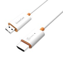 Adatattore J5create Screencast Hdmi Trasmettitore E Ricevitore Audio/video Per Display Wireless Bianco [jvaw56-n]