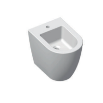 Bidet Monotrou Sur Pied 42x37 Cm En Céramique Blanc Brillant Galassia Dream