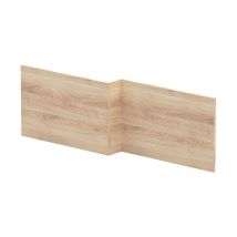Nuie - Arno Square Shower Bath Front Panel 520mm H X 1700mm W - Bleached Oak
