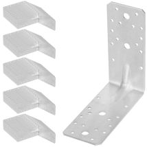 Kotarbau 50 Pièces Équerre De Fixation - Acier Galvanisé - 150 X 150 X 65 Mm - Argent - Renfort D'Angle Métal - Équerre De Fixation Renforcée - 90 