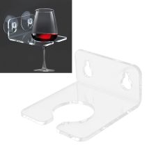 Soporte Para Copas De Vino Para Baño, Soporte Para Copas De Vino Con Ventosas, Estantes Portátiles De Acrílico Transparente Para Almacenar Cerveza En 