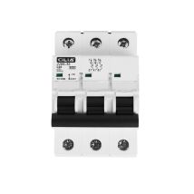 Cilia Interruttore Magnetotermico 3p (tripolare), 400v Trifase, Curva C, 6ka, 3 Moduli, Attacco Guida Din, Ideale Per Industriale/terziario C20