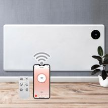 Purus 1800w Wifi Electric Radiator Panel Heater White Wall Mounted Or Floor Standing Bathroom Safe Timer And Thermostat