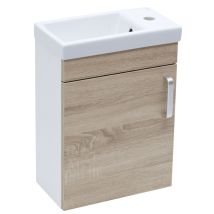 Vario Dekor Set 40 X 50 Cm, Eiche + Keramikwaschtisch (vario240bidb) - Naturel