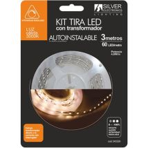 Silver Electronics - Kit Strip Led 3m 12v 4,8w/m Light Warm 3000k Ip20 Includes Power Supply And Single Colour Dimmer De 230vac 240326