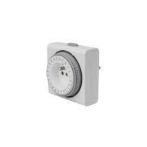 Perel Temporizador Compacto De 24 Horas, Mecánico, 230 V, 16 A, 3680 W, Francés Tipo E, Blanco