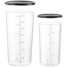 ESGE Becherset aus Borosilikatglas – 2 Messbecher 400 ml und 700 ml – mikrowellenfest, spülmaschinenfest, hitzebeständig, hygienisch